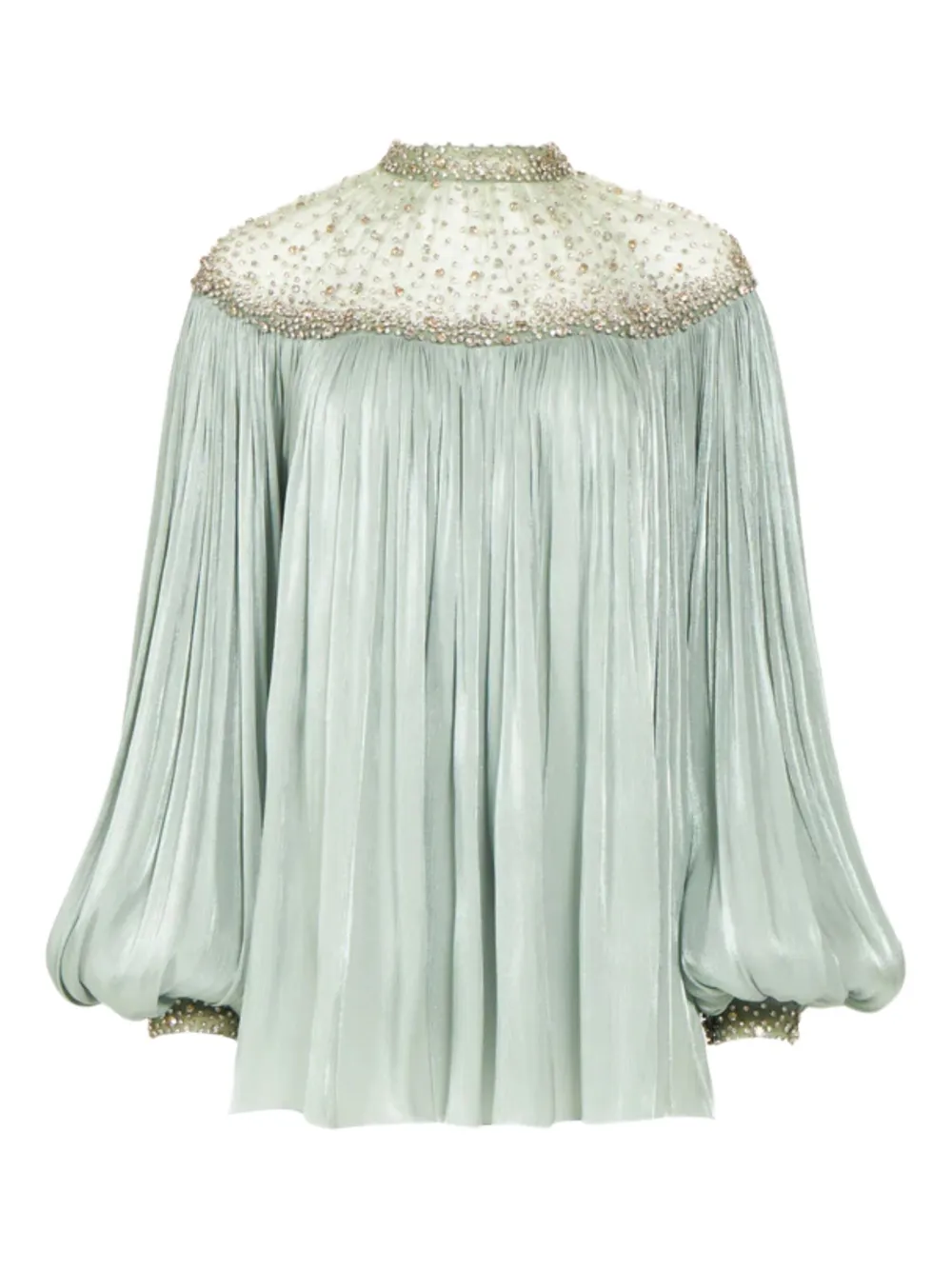 Costarellos Timea crystal-embellished blouse | Green | Image 1