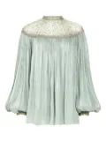 Costarellos Timea crystal-embellished blouse - Green