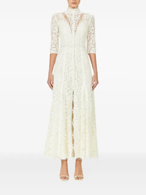 Costarellos Junia illusion-neckline maxi dress