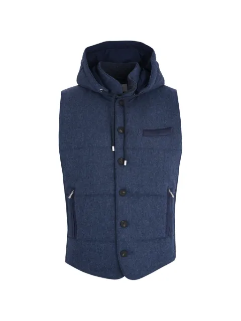 Gran Sasso button-fastening hooded gilet