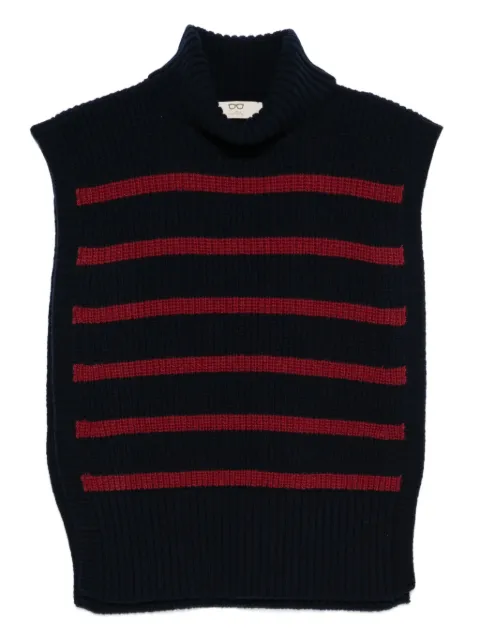 DAVANTINO turtleneck striped wool vest