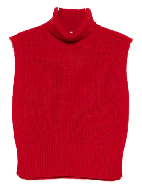 DAVANTINO turtleneck sleeveless wool sweater