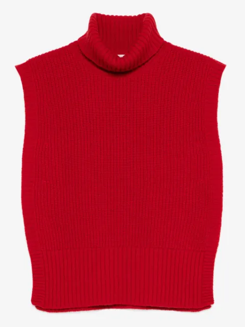 DAVANTINO turtleneck sleeveless wool sweater