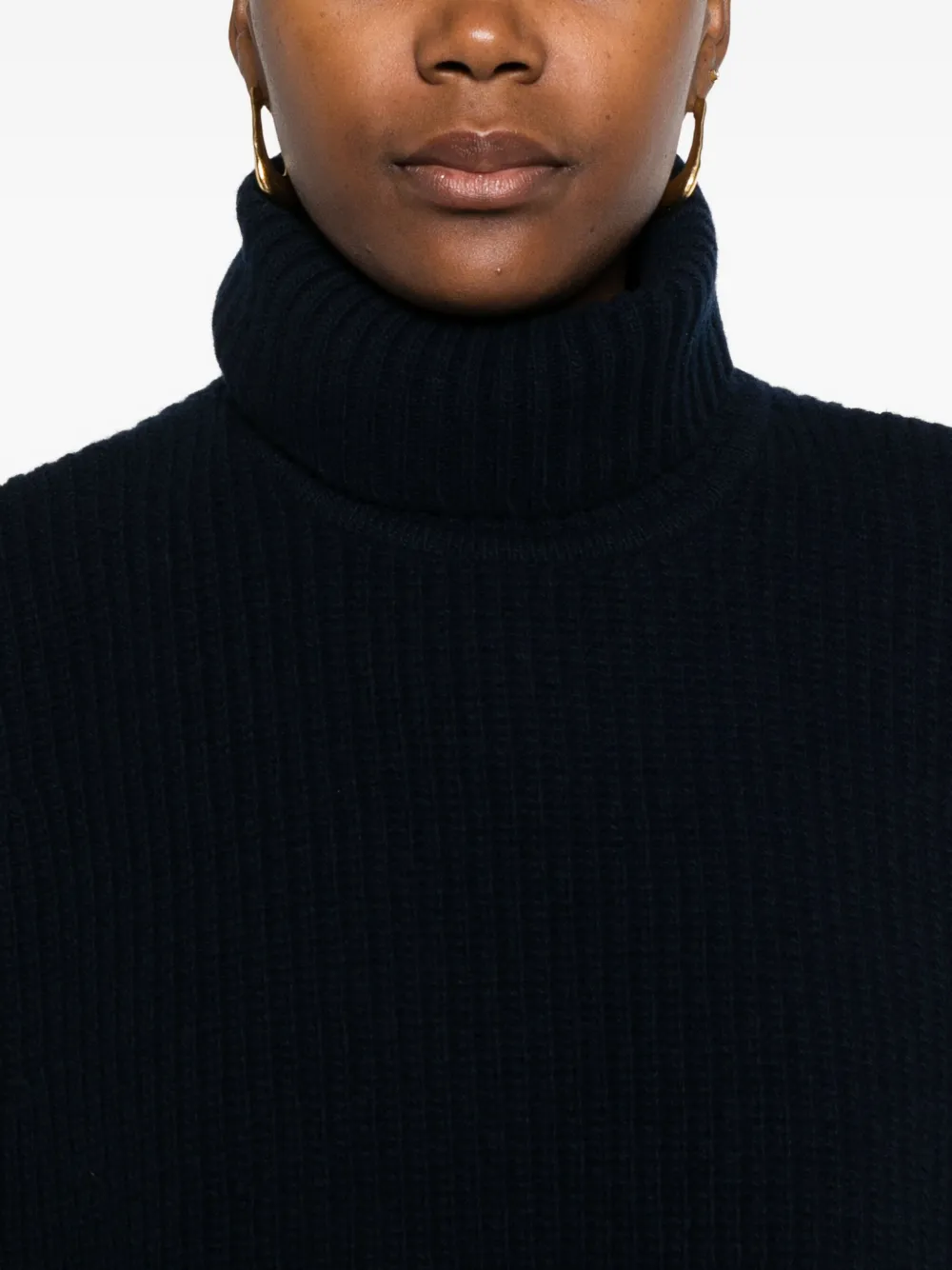 Davantino Turtleneck Sleeveless Vest In Blue