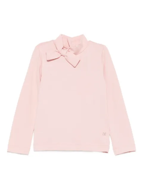Abel & Lula bow-neck long-sleeve top
