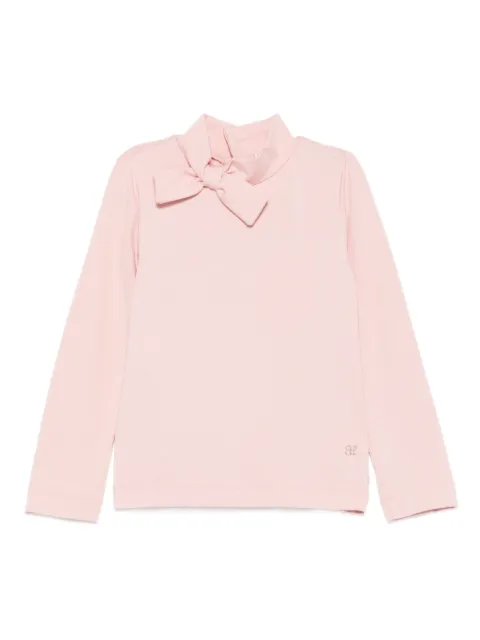 Abel & Lula bow-neck long-sleeve top