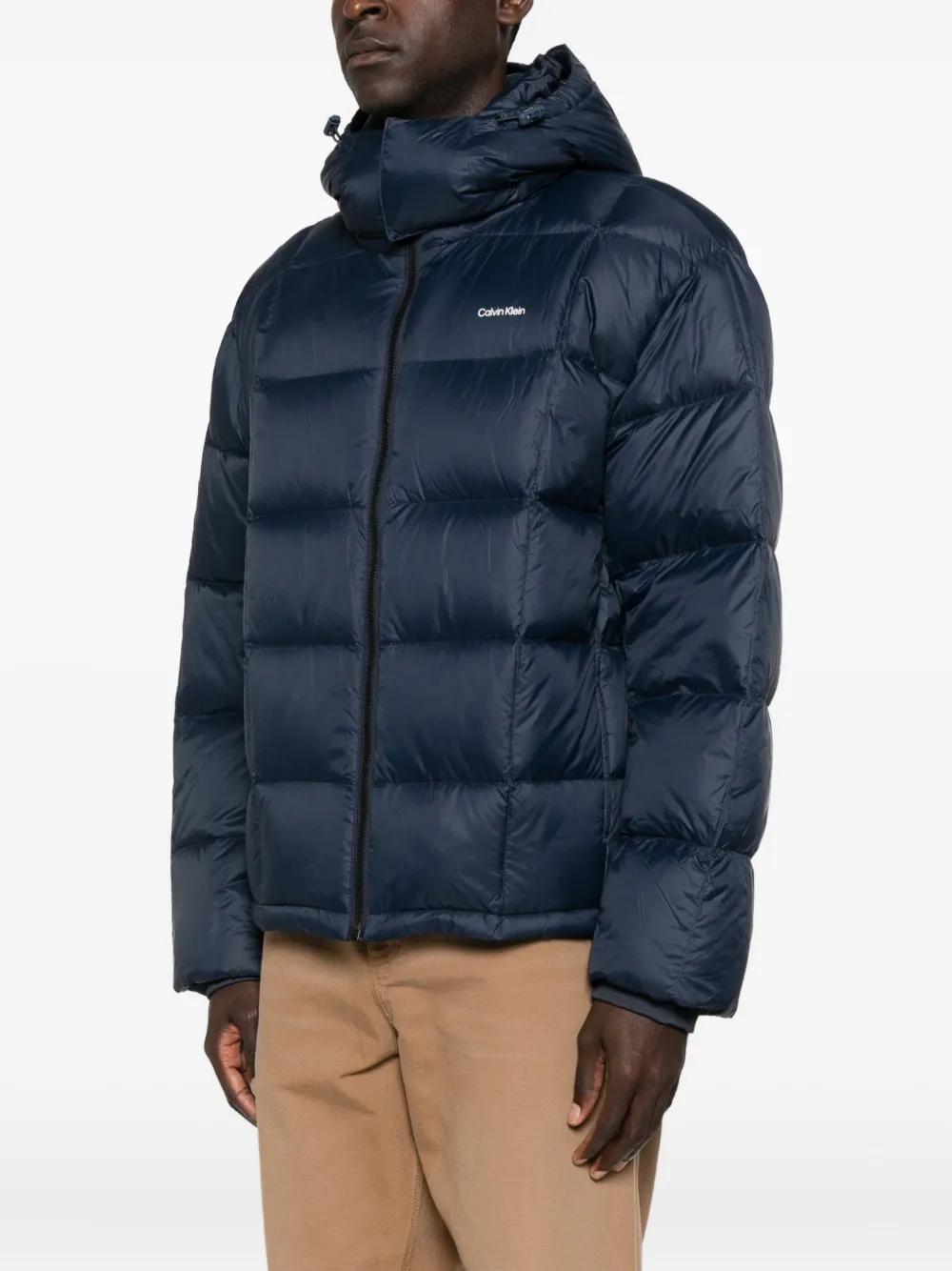 Calvin Klein Gevoerd jack met capuchon Blauw