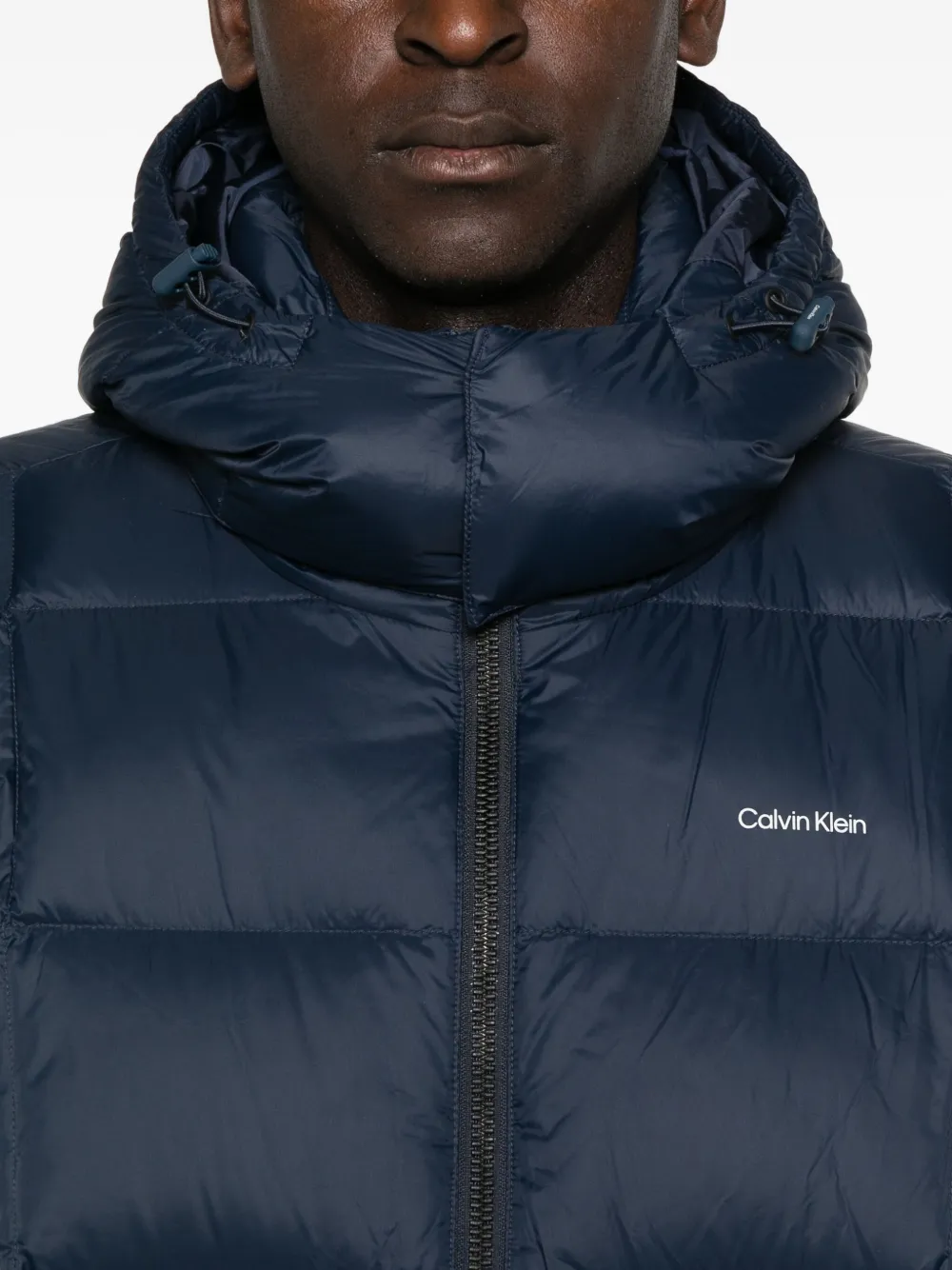 Calvin Klein Gevoerd jack met capuchon Blauw