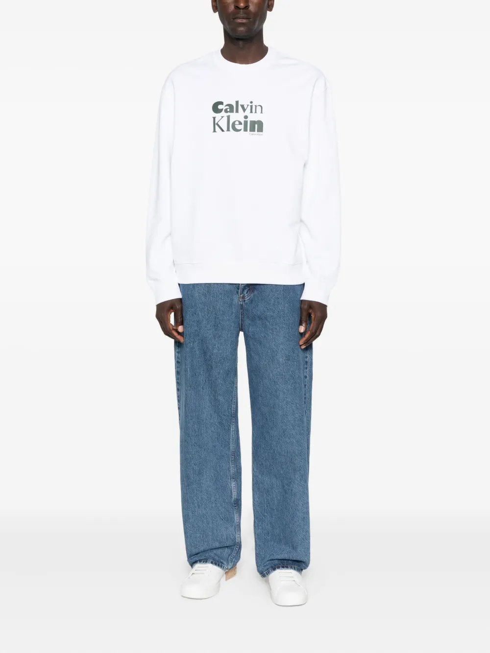 Calvin Klein Sweater met logoprint - Wit