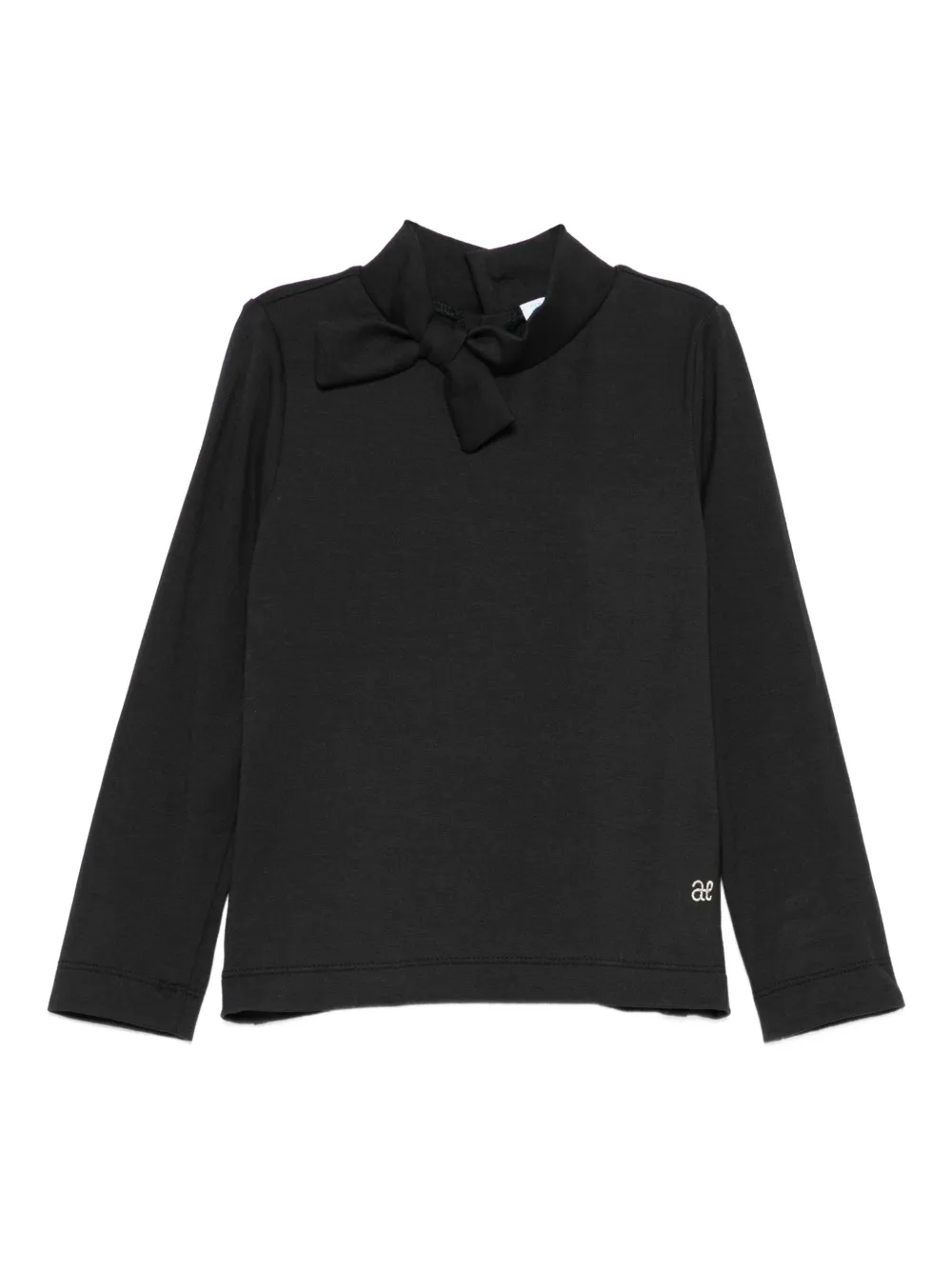 Abel & Lula bow-detail long-sleeve top | Black | Image 1