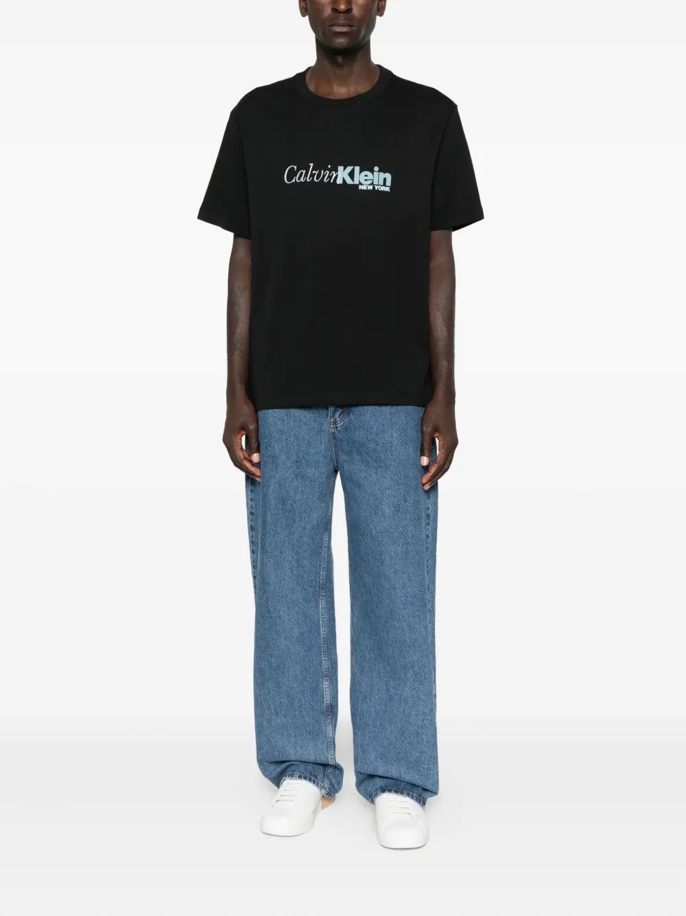 Calvin Klein T-shirt met logoprint - Zwart