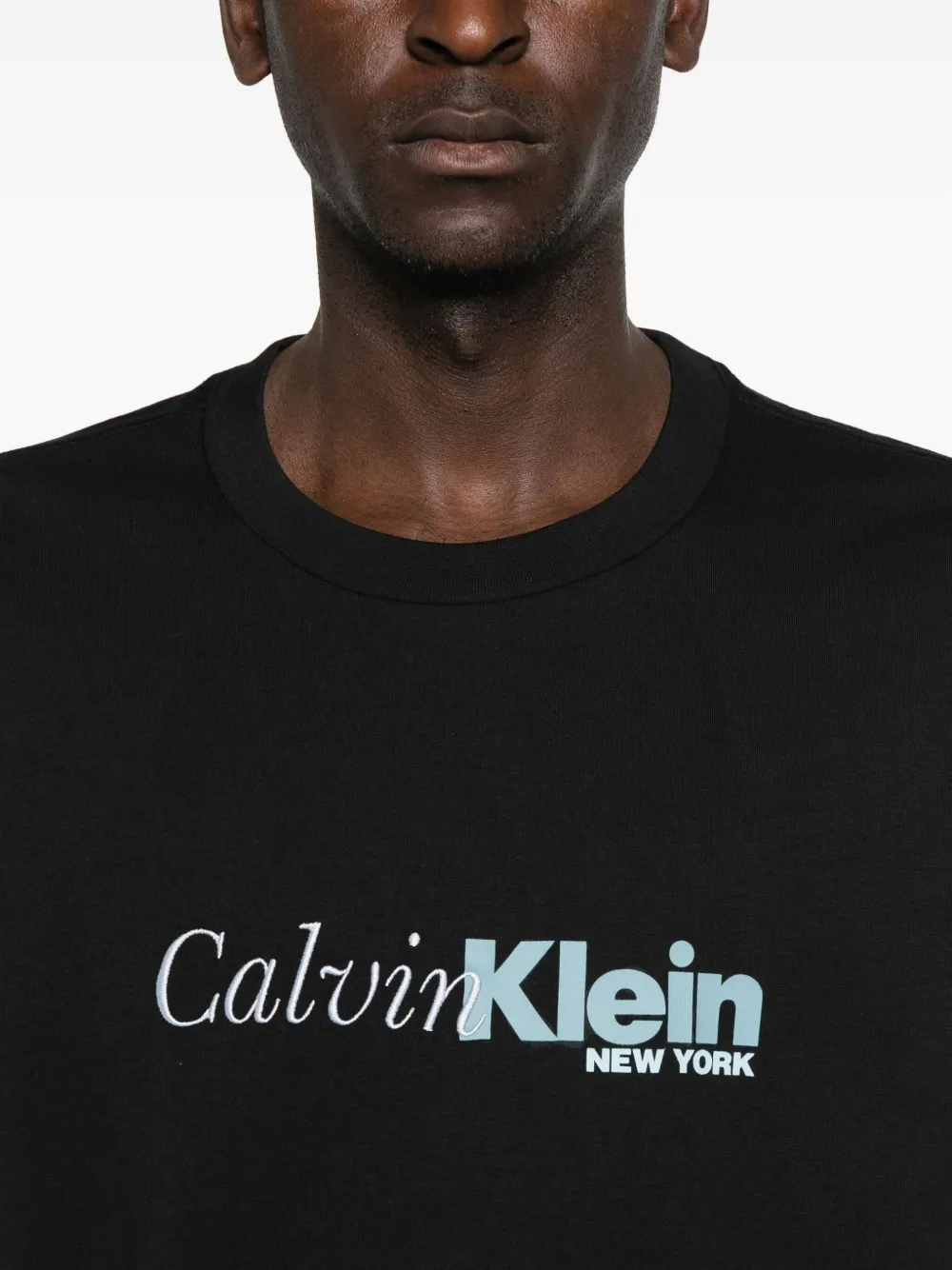Calvin Klein T-shirt met logoprint Zwart