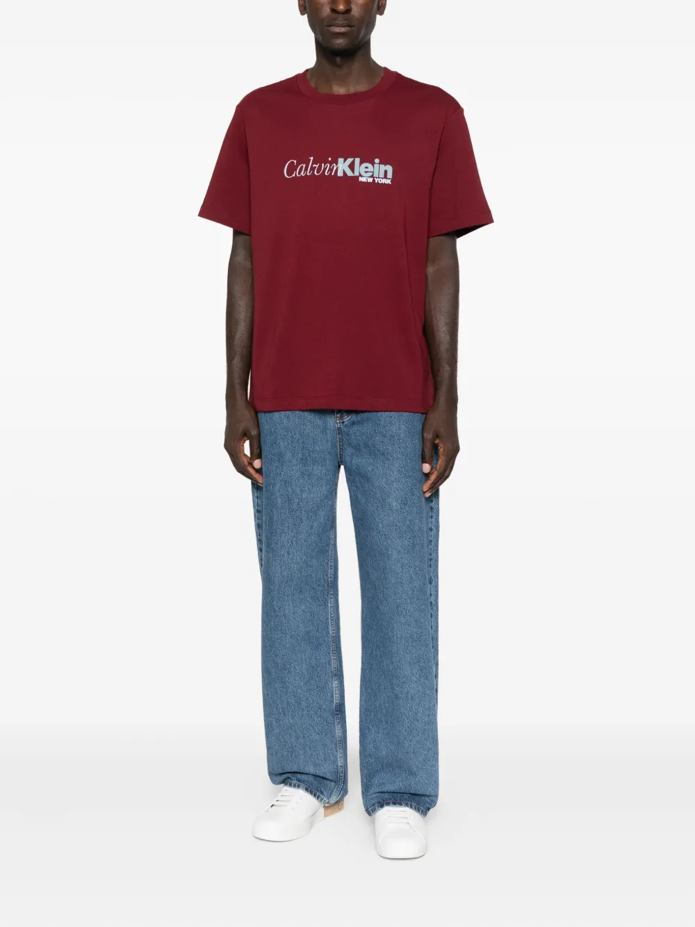 Calvin Klein T-shirt met logoprint - Rood