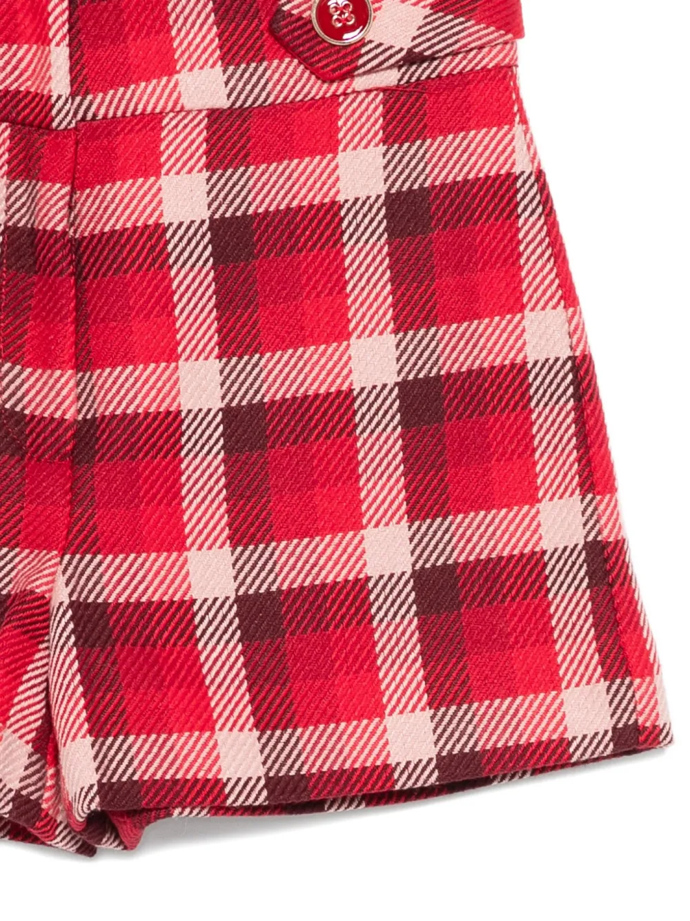 Abel & Lula Geruite shorts met knopen Rood