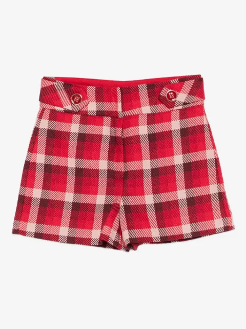 Abel & Lula checked buttoned shorts