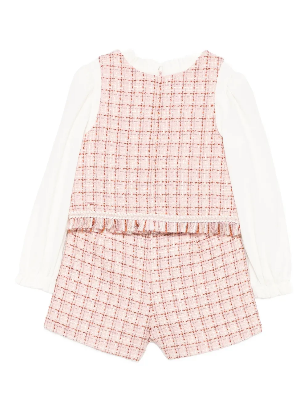 Abel & Lula tweed-check fringed tracksuit (set of two) | Girls Trouser Sets | Image 2