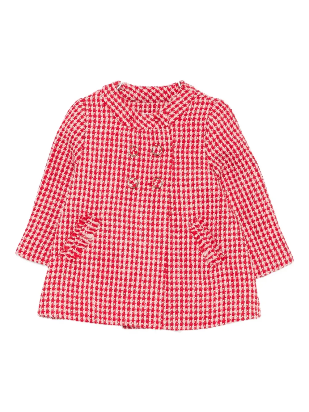 Abel & Lula Ginghan Check-pattern Jacket In Red