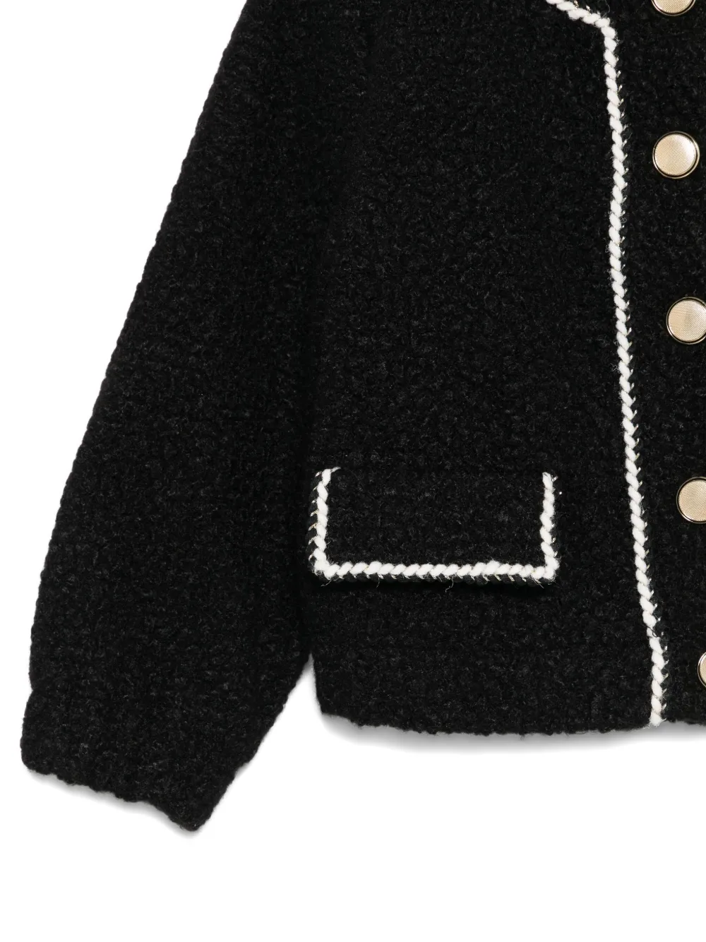 Abel & Lula Button-down Cardigan In Black