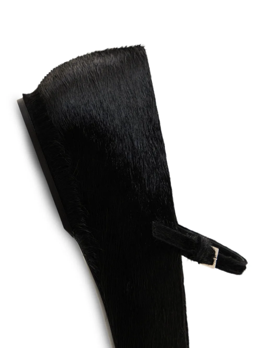 LouLou de Saison LEONE leren Mary Jane schoenen met pony-effect Zwart