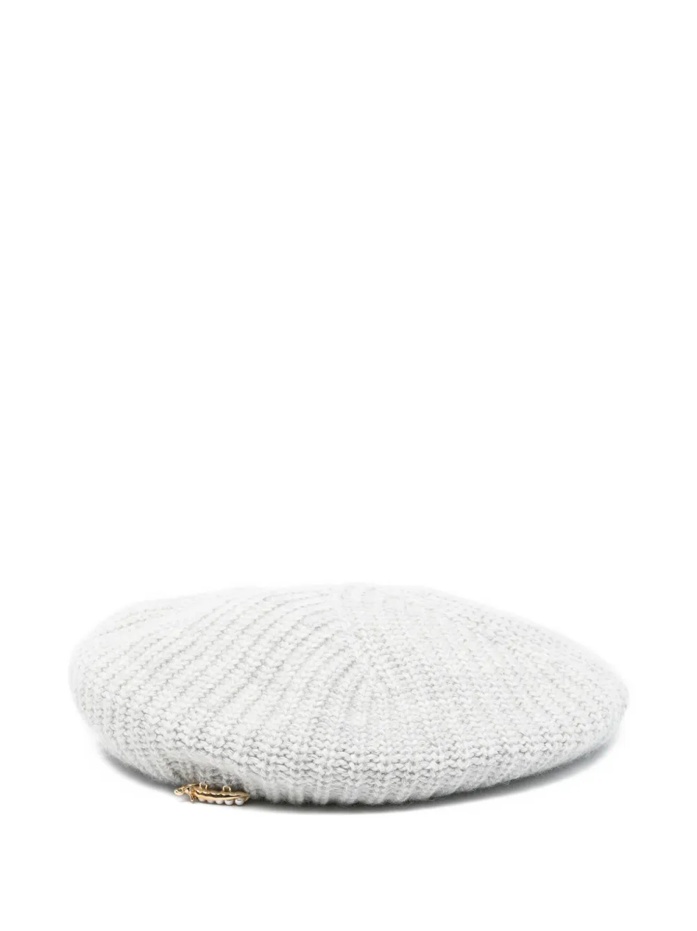 Vivetta ribbed-knit embellished beret | Grey | Image 1