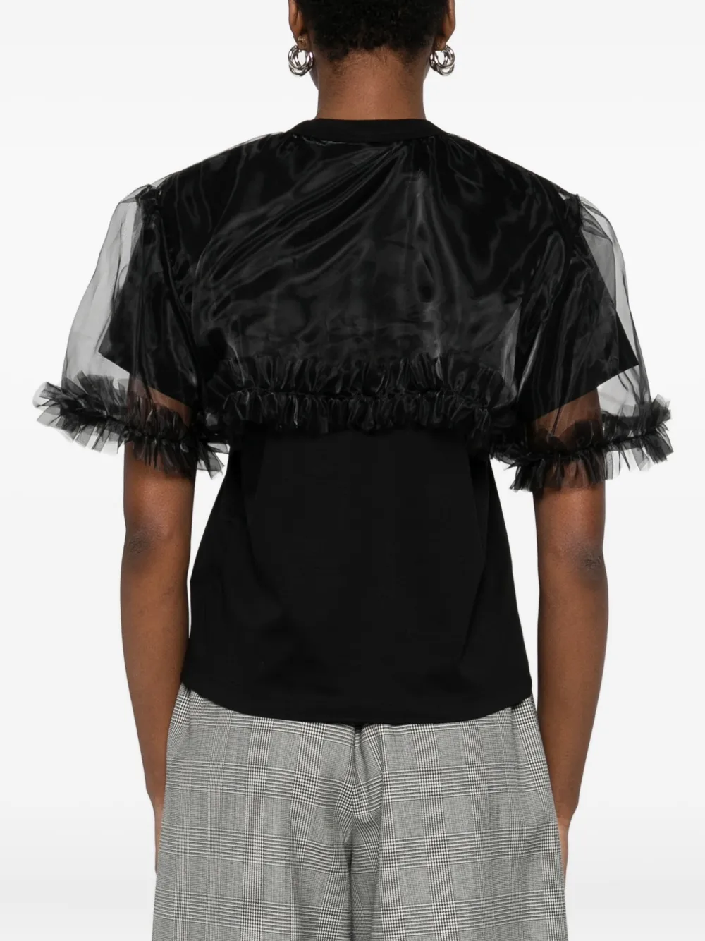 Noir Kei Ninomiya Ruffled Top In Black