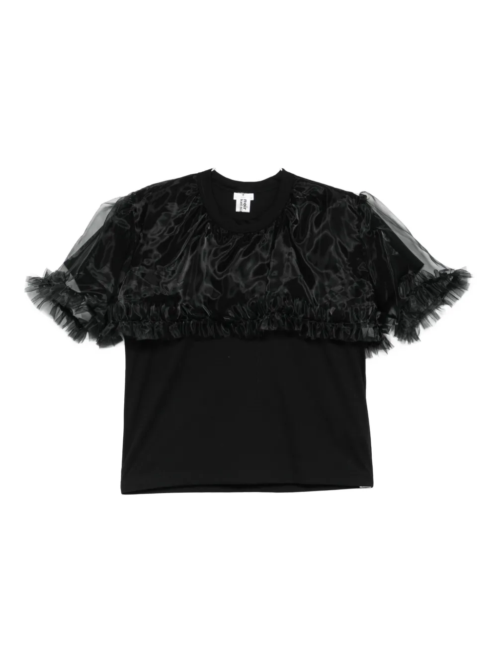 Noir Kei Ninomiya ruffled top | Black | Image 1