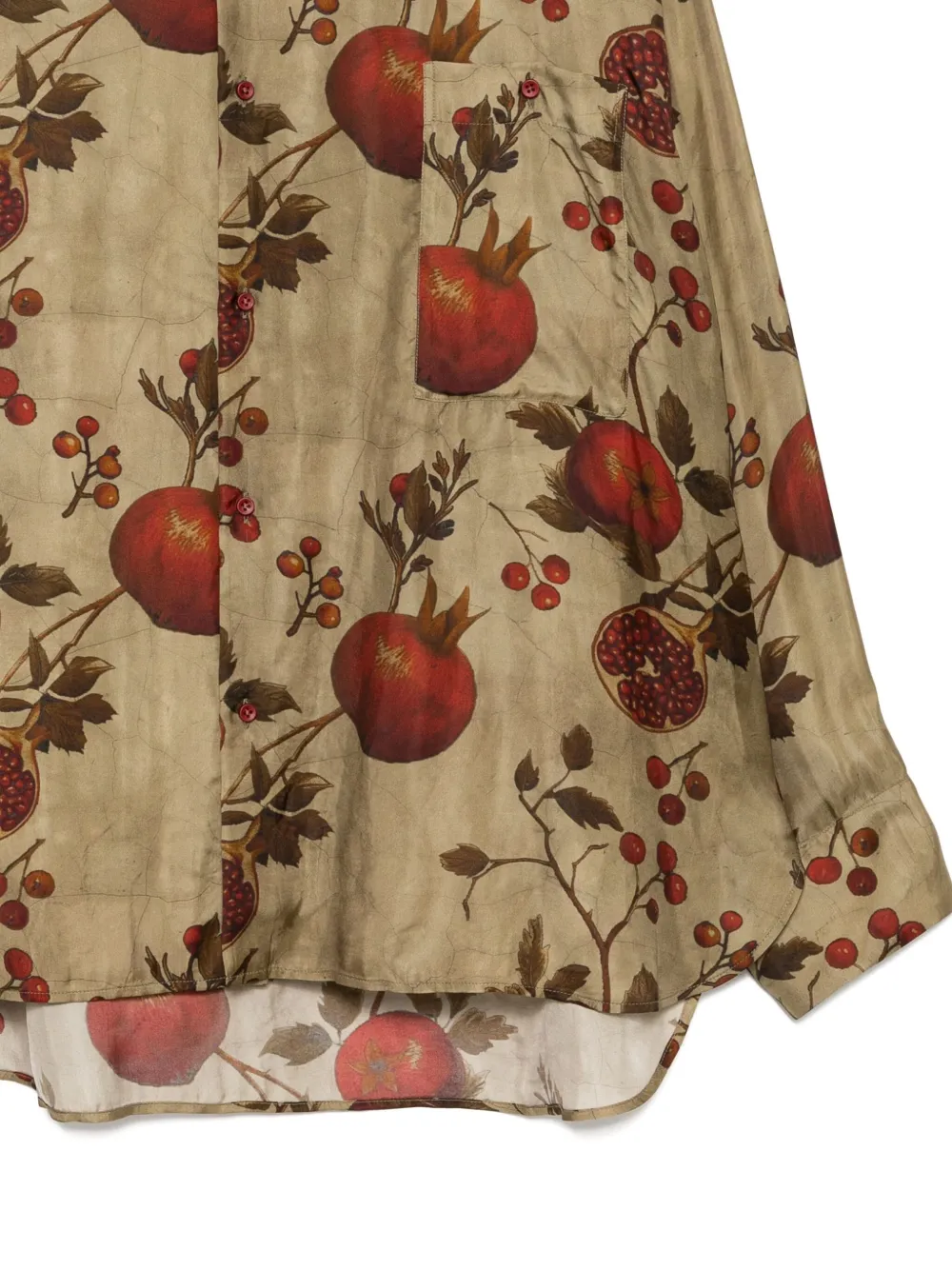Uma Wang Overhemd met all-over print Groen