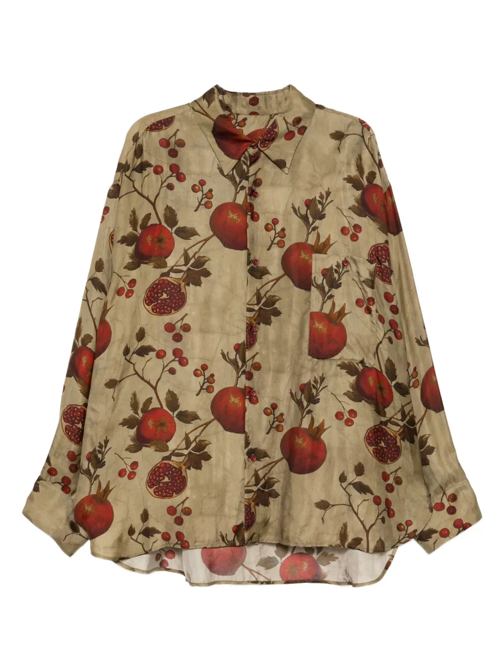Uma Wang all-over print shirt | Green | Image 1