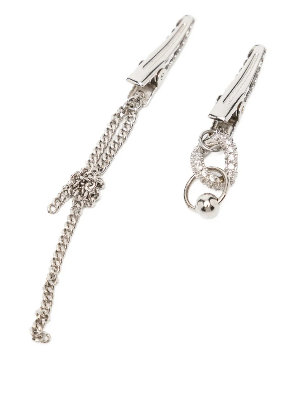 Justine Clenquet Lois Hair Clip Set In Silver