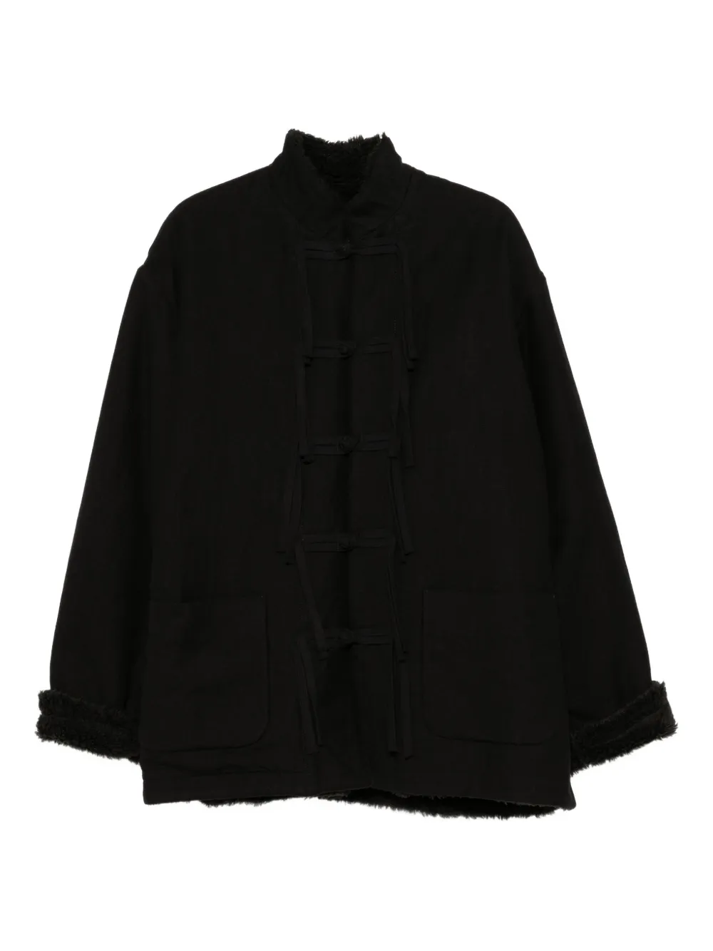 Uma Wang chamarra con botones de nudo | negro | Image 1
