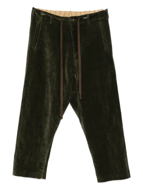 Uma Wang velvet drop-crotch trousers