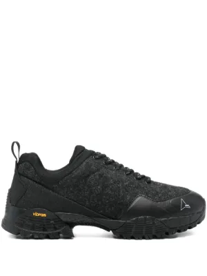 ROA Quilted lace-up Sneakers | Black | FARFETCH RO
