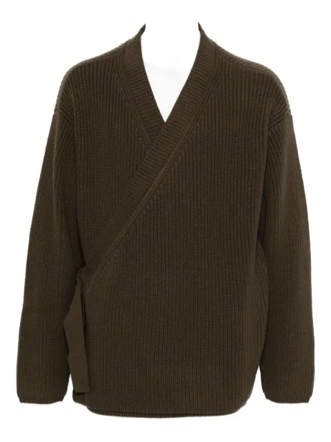 Emporio Armani ribbed wrap cardigan