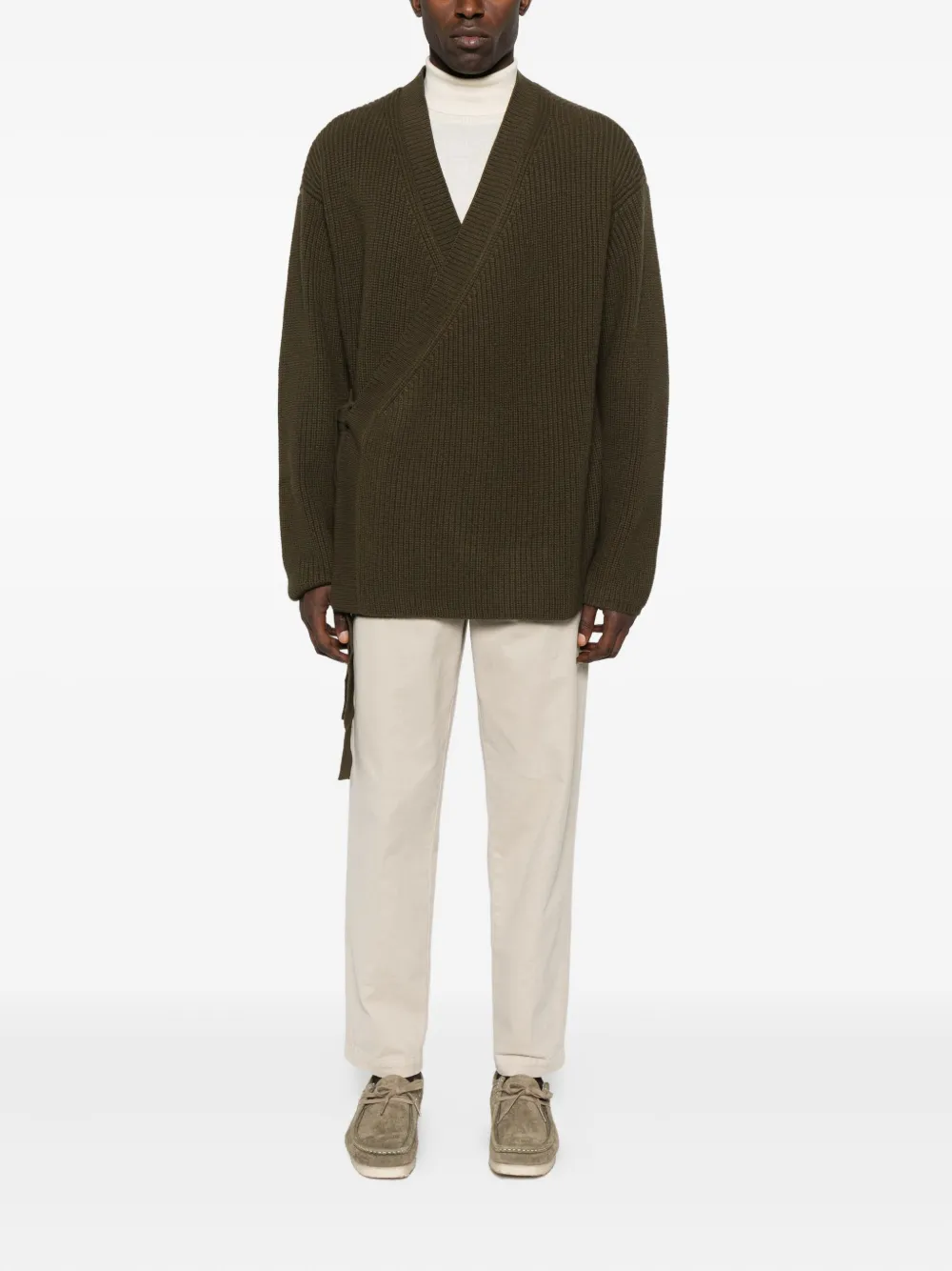 Emporio Armani كارديغان ملفوف وبحياكة مضلعة | كارديغان | Image 2