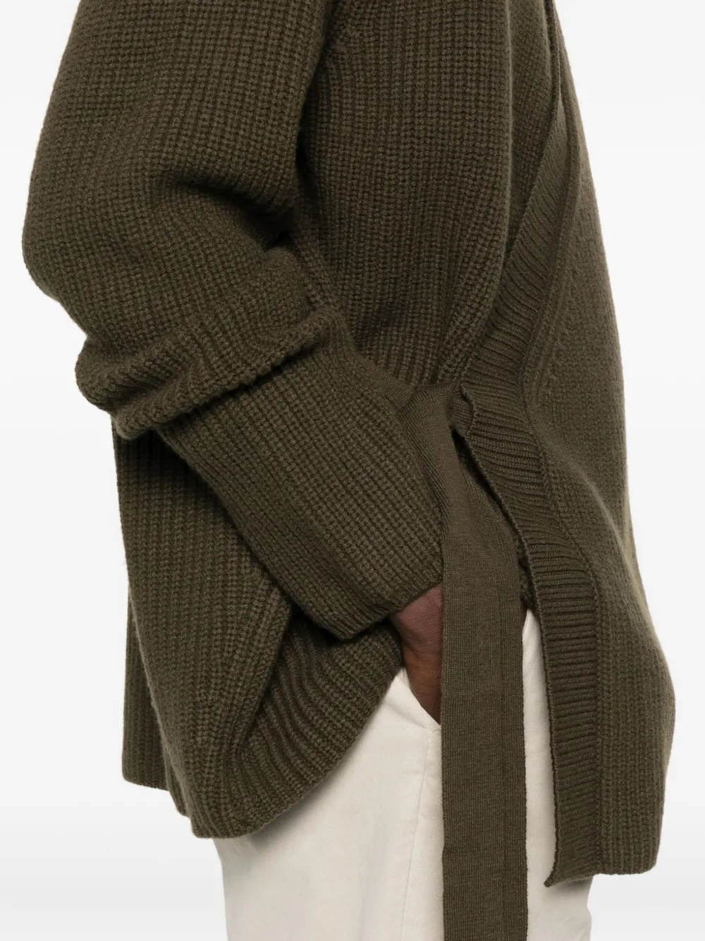 Emporio Armani Geribbeld wikkelvest Bruin