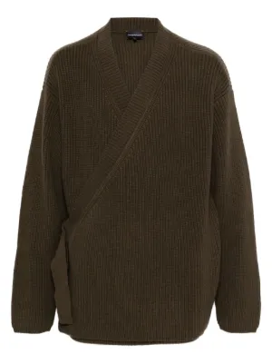 Emporio Armani Cardigan De Lã Virgem | Azul | FARFETCH BR