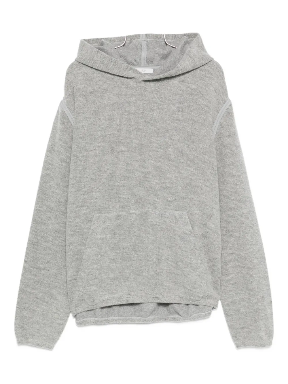 1989 Studio Knitted Hoodie With Hood And Kangaroo Pocket In Gray