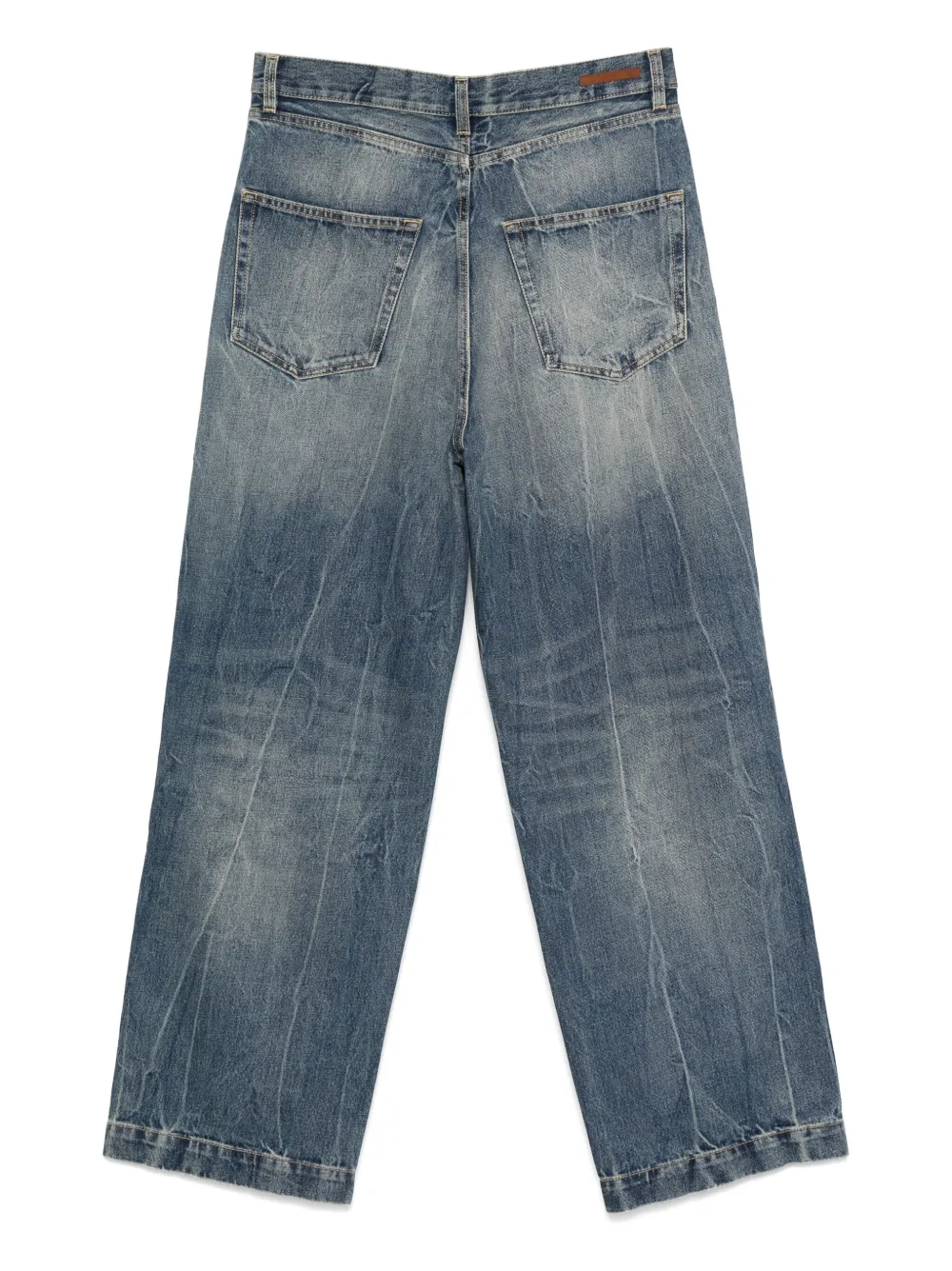 1989 Studio Faded Panelled Jeans In Blue