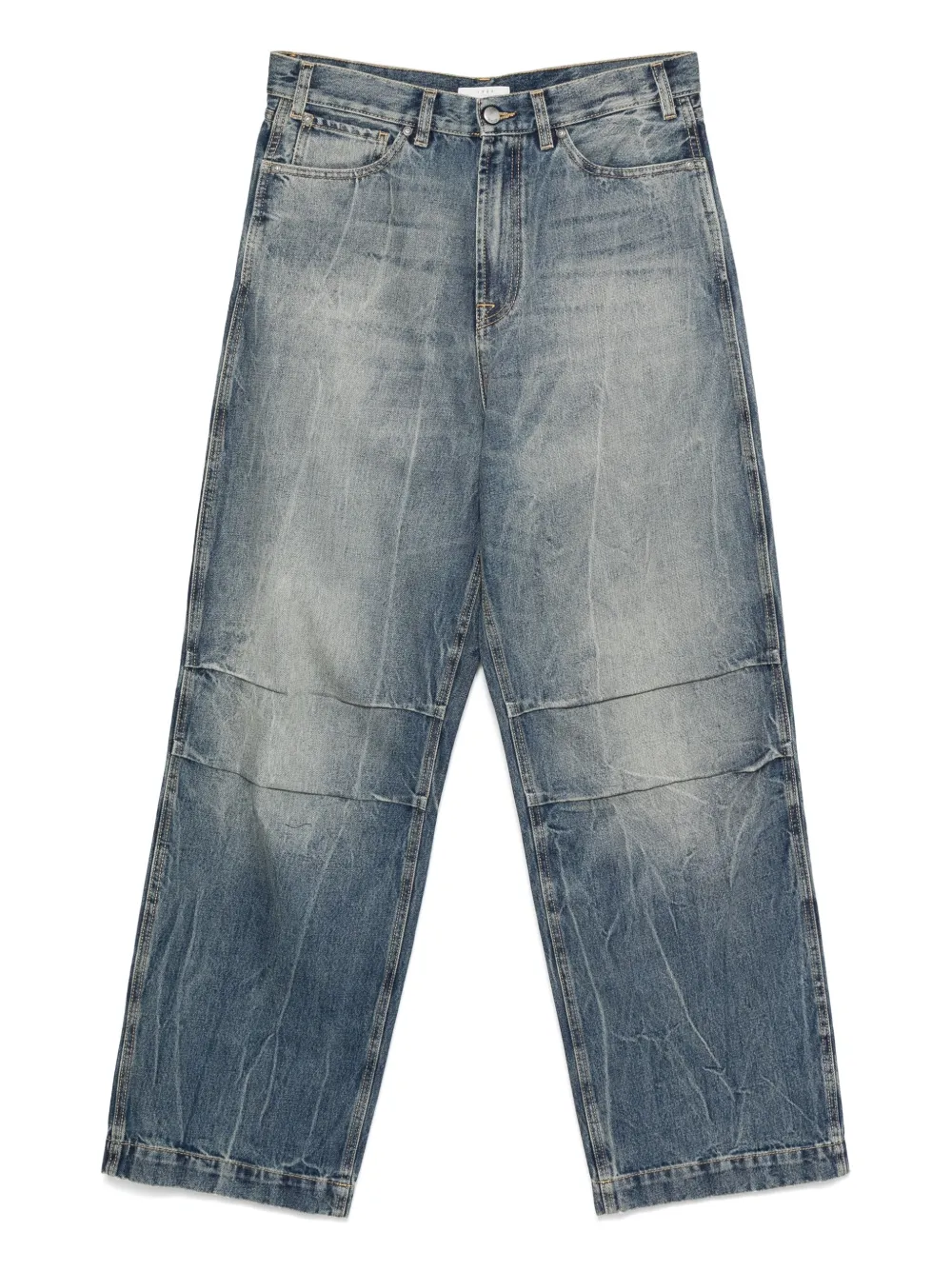 1989 STUDIO faded panelled jeans - Blauw