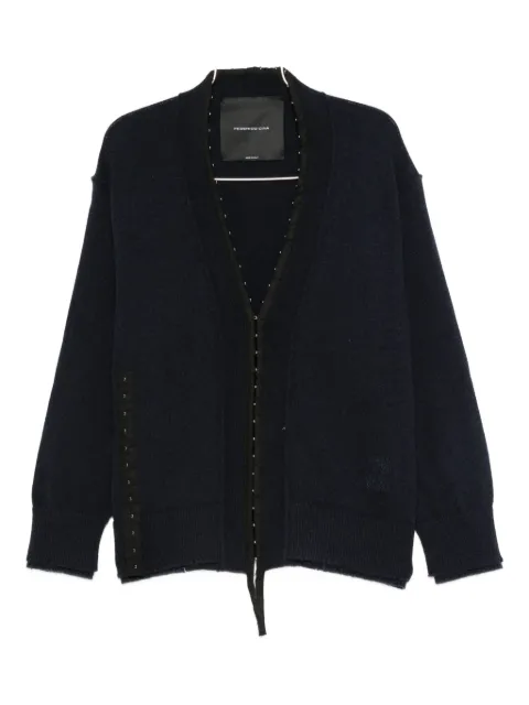 FEDERICO CINA distressed cotton cardigan