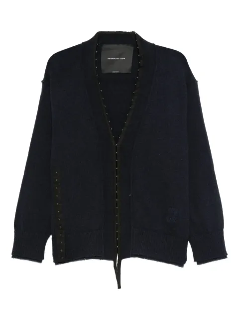 FEDERICO CINA distressed cotton cardigan