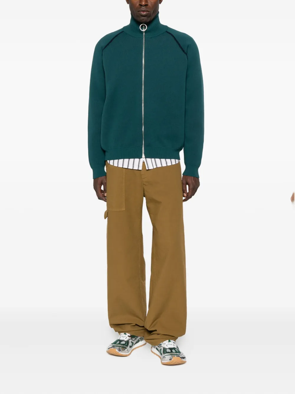 1989 STUDIO high-neck zip-up sweater - Groen