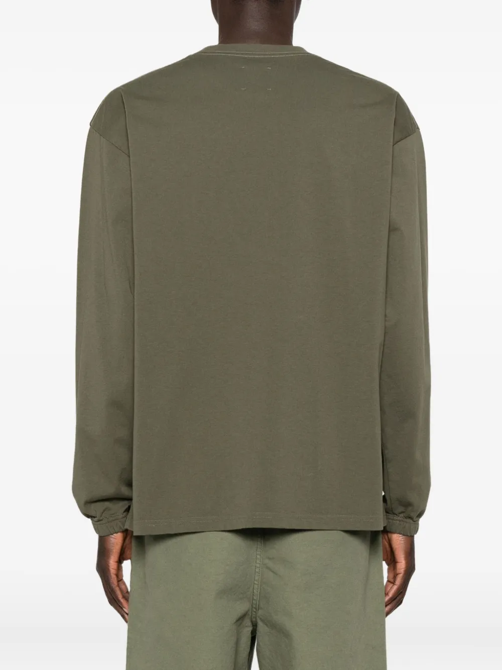 ROA T-shirt met logoprint Groen