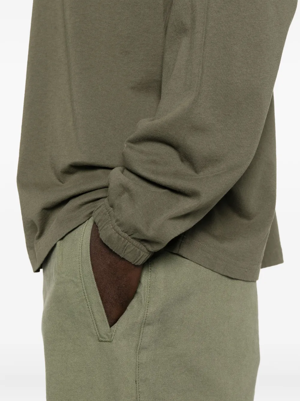 ROA T-shirt met logoprint Groen