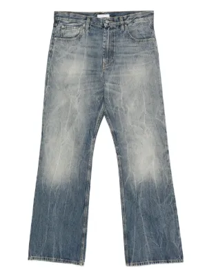 NO/FAITH STUDIOS wave-pattern Jeans | Grey | FARFETCH
