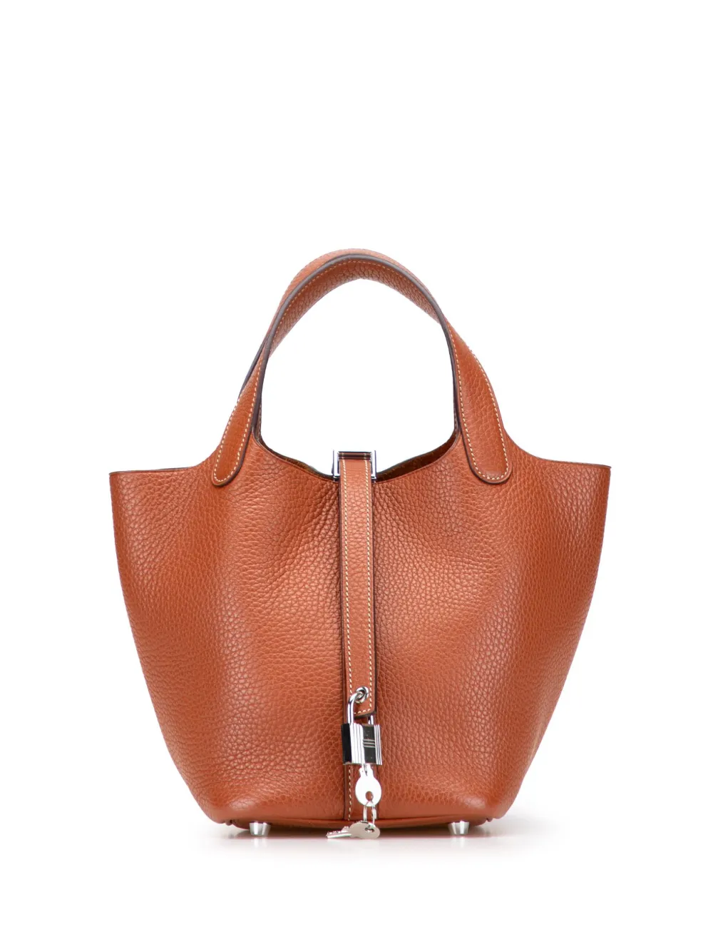 Hermès Pre-Owned 2022 Clemence Picotin Lock 18 handbag | Brown | Image 1