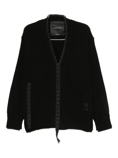 FEDERICO CINA distressed cotton cardigan