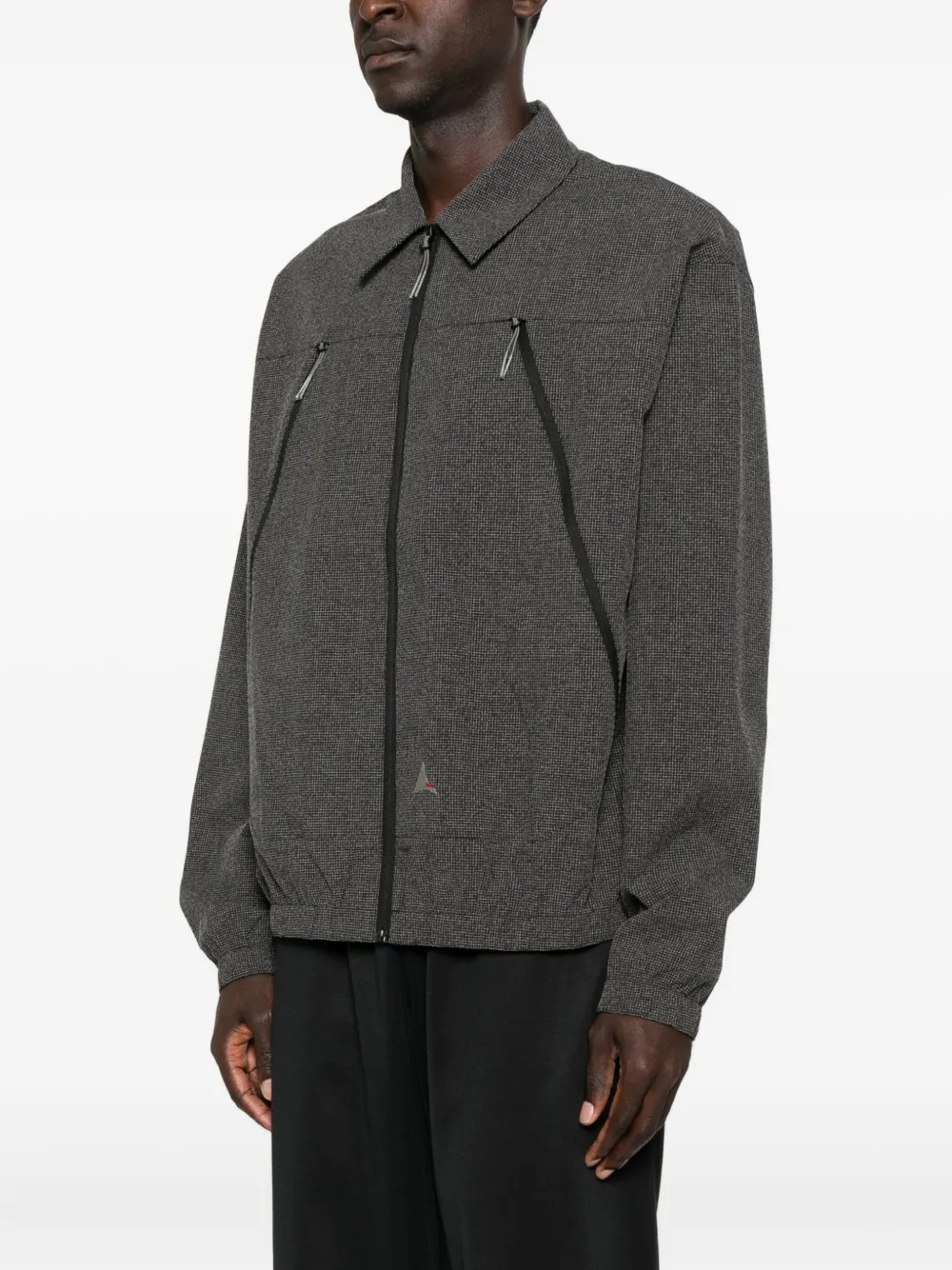 Roa Lamon Zip-front Shirt Jacket In Gray
