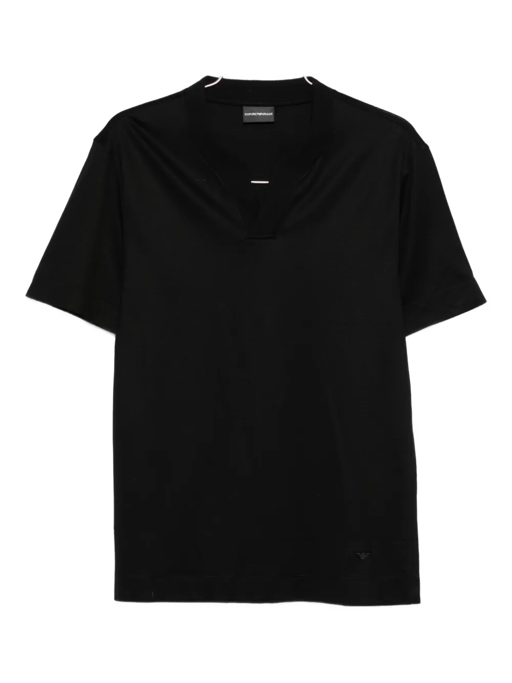 Emporio Armani V-neck Short-sleeve T-shirt In Black