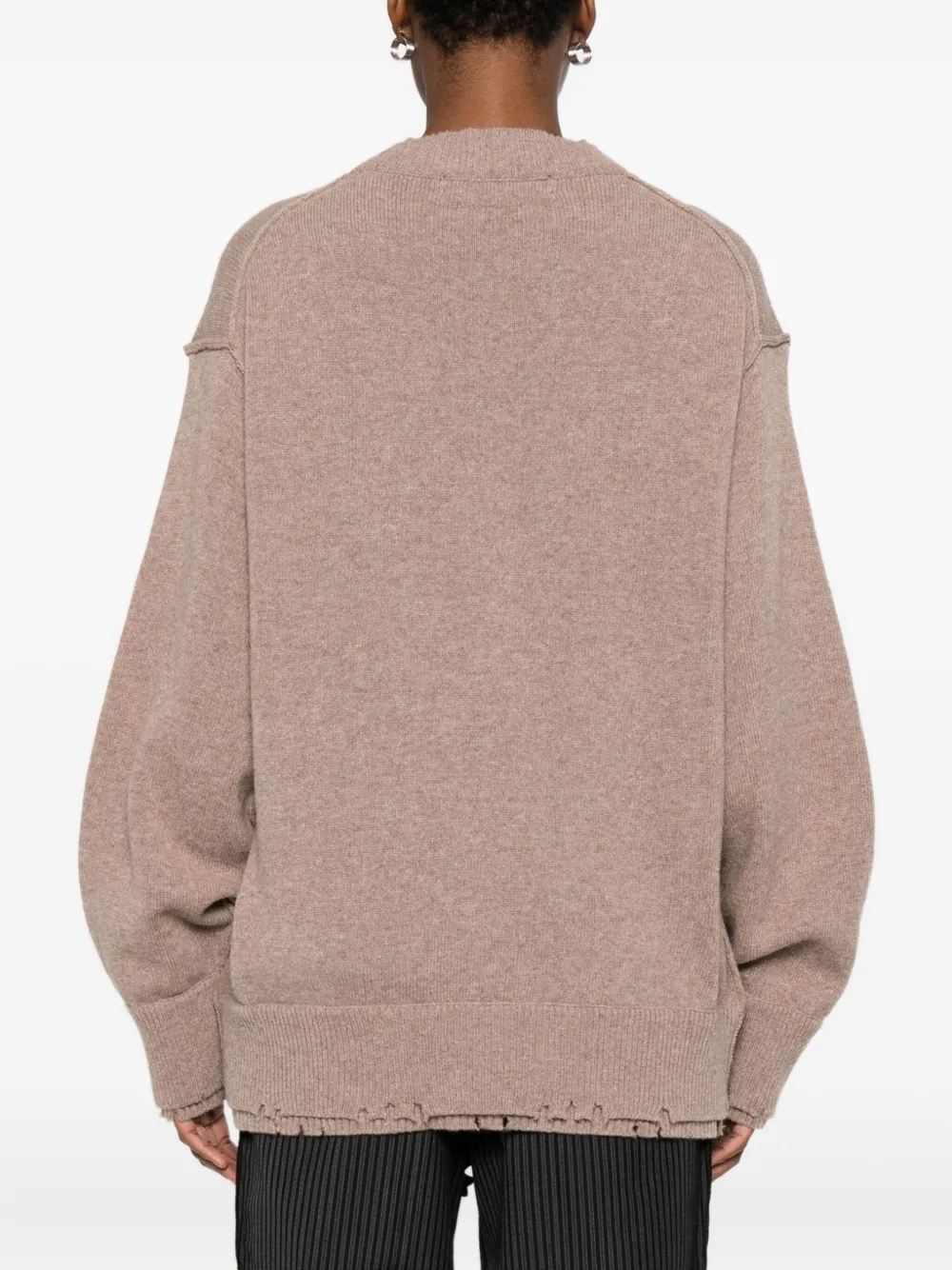 Federico Cina Corset Distressed Crewneck Clothing In Neutral